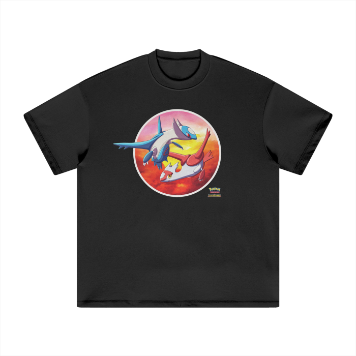 Latias/Latios Dragon Frontiers Inspired - Heavyweight Earth Tone FOG T-Shirt - 305gsm